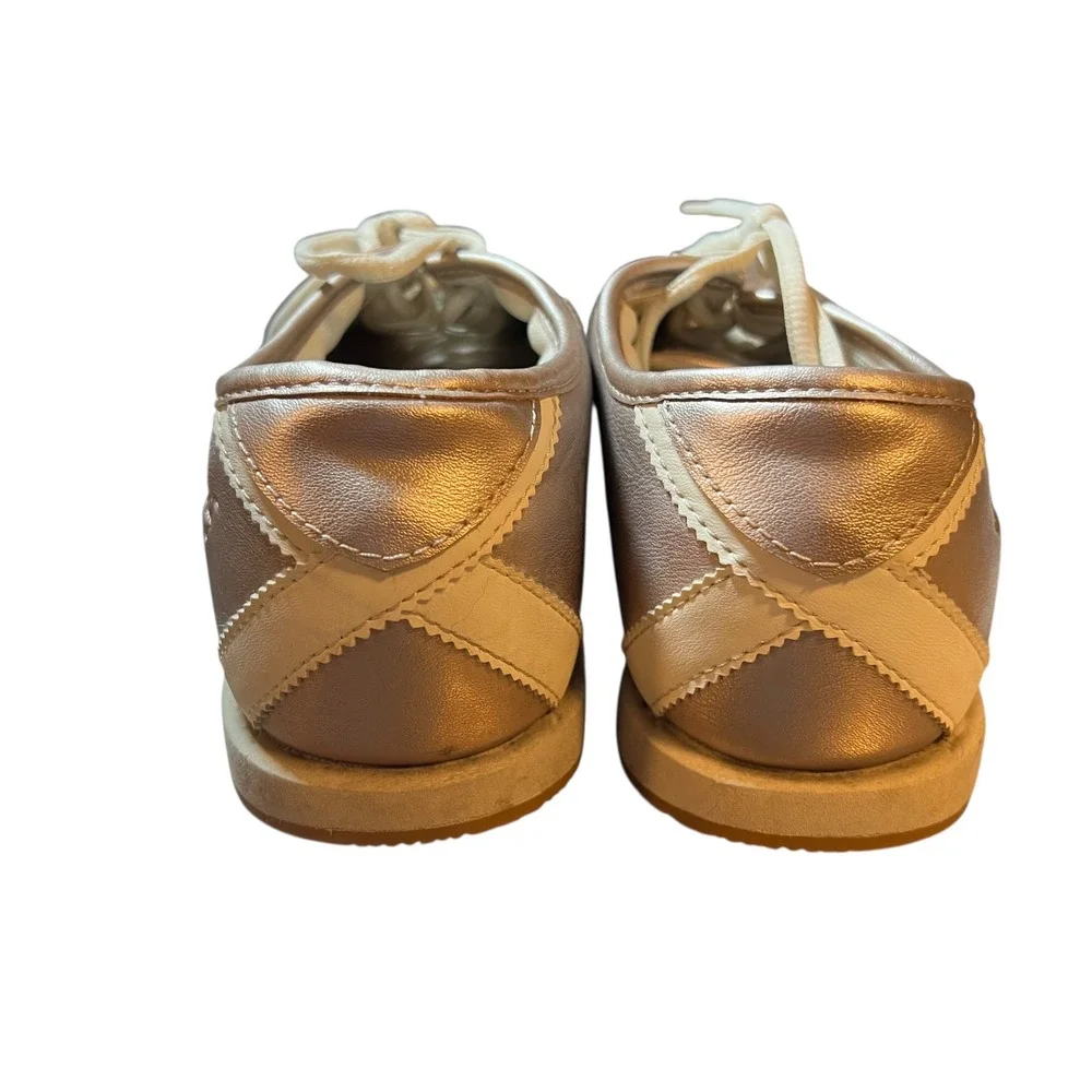 Le Coq Sportif Rose Gold Metallic Leather Sneakers‎ Women's Size 8.5